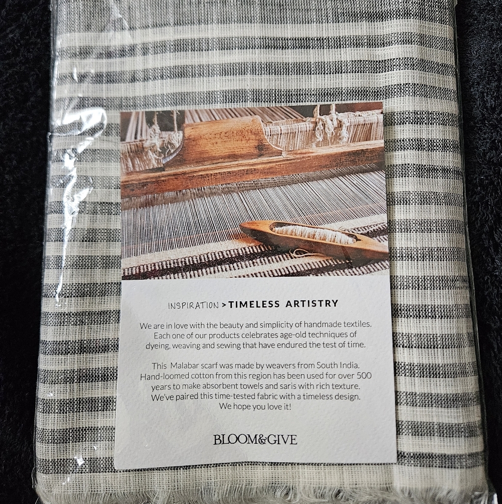 Timeless Gray Striped Scarf